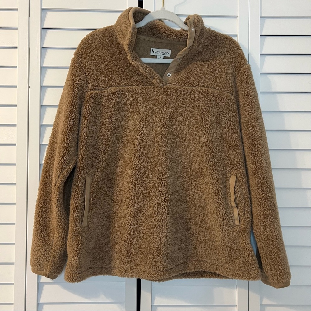 Koolaburra Cozy Sherpa Pullover in Brown